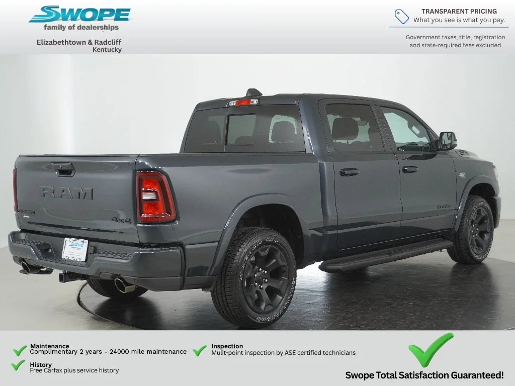 New 2026 Forged Blue Metallic Exterior Paint RAM Big Horn image 3