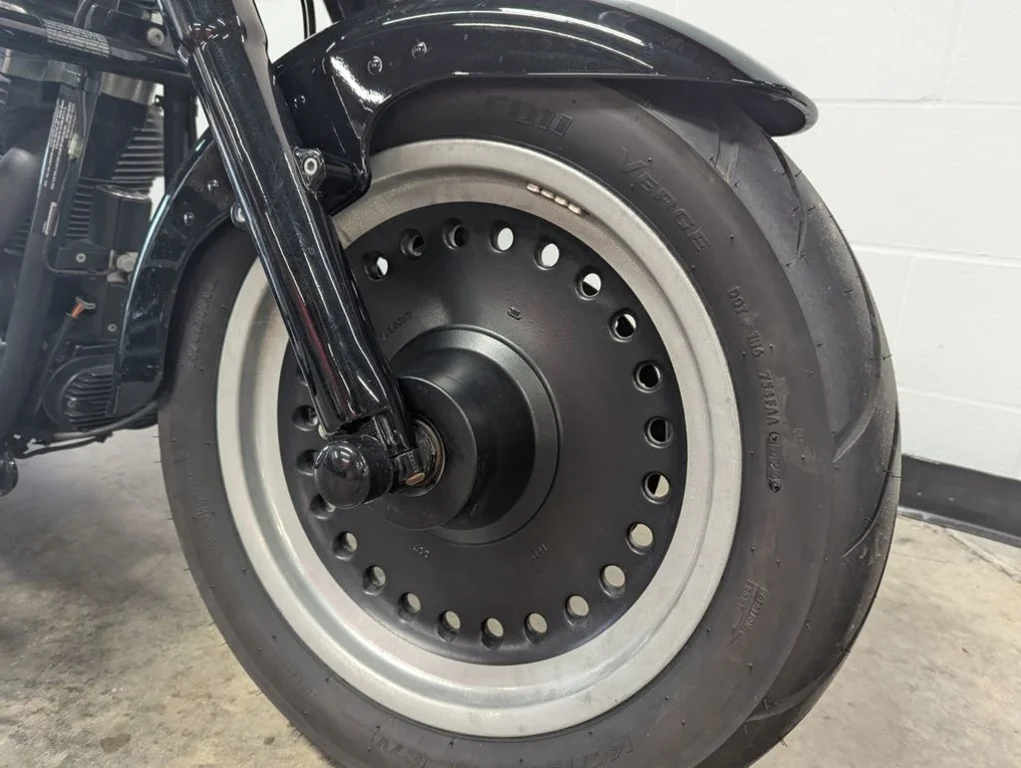 Used 2015 VIVID BLACK Harley-Davidson® FLSTFB - Fat Boy Lo image 5
