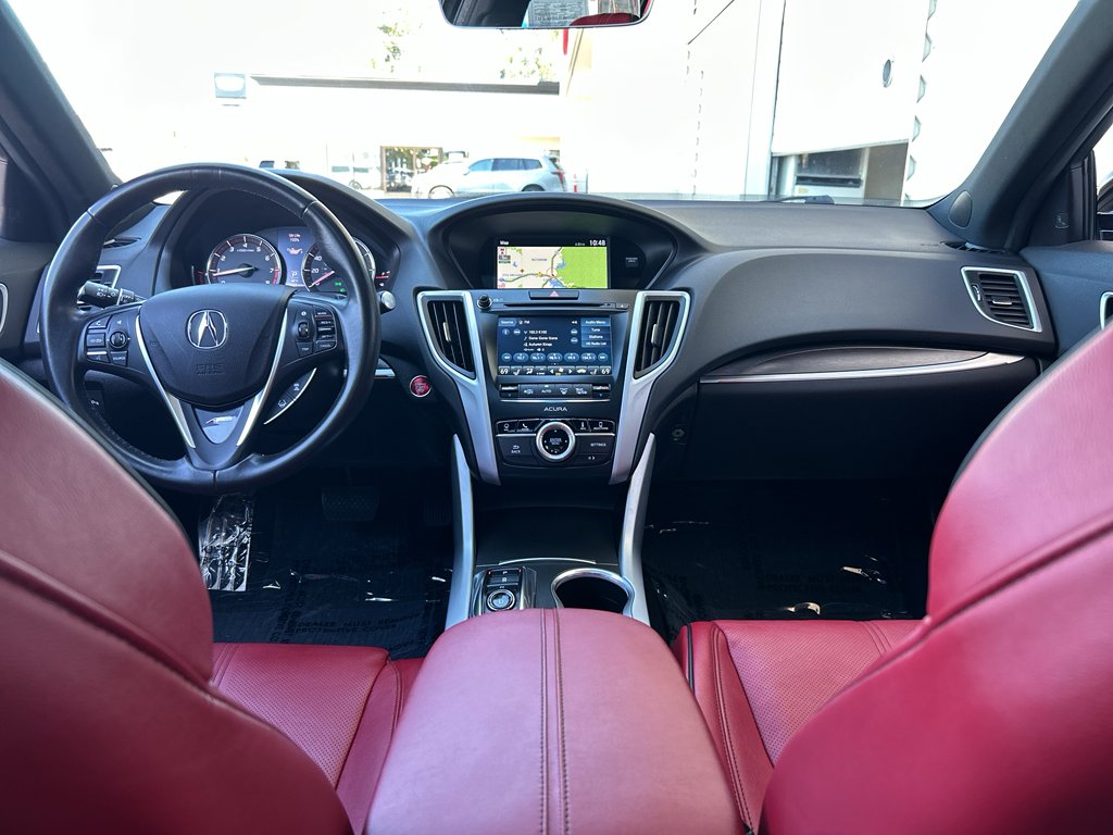 Used 2019 Crystal Black Pearl Acura w/A-Spec Pkg Red Leather image 18