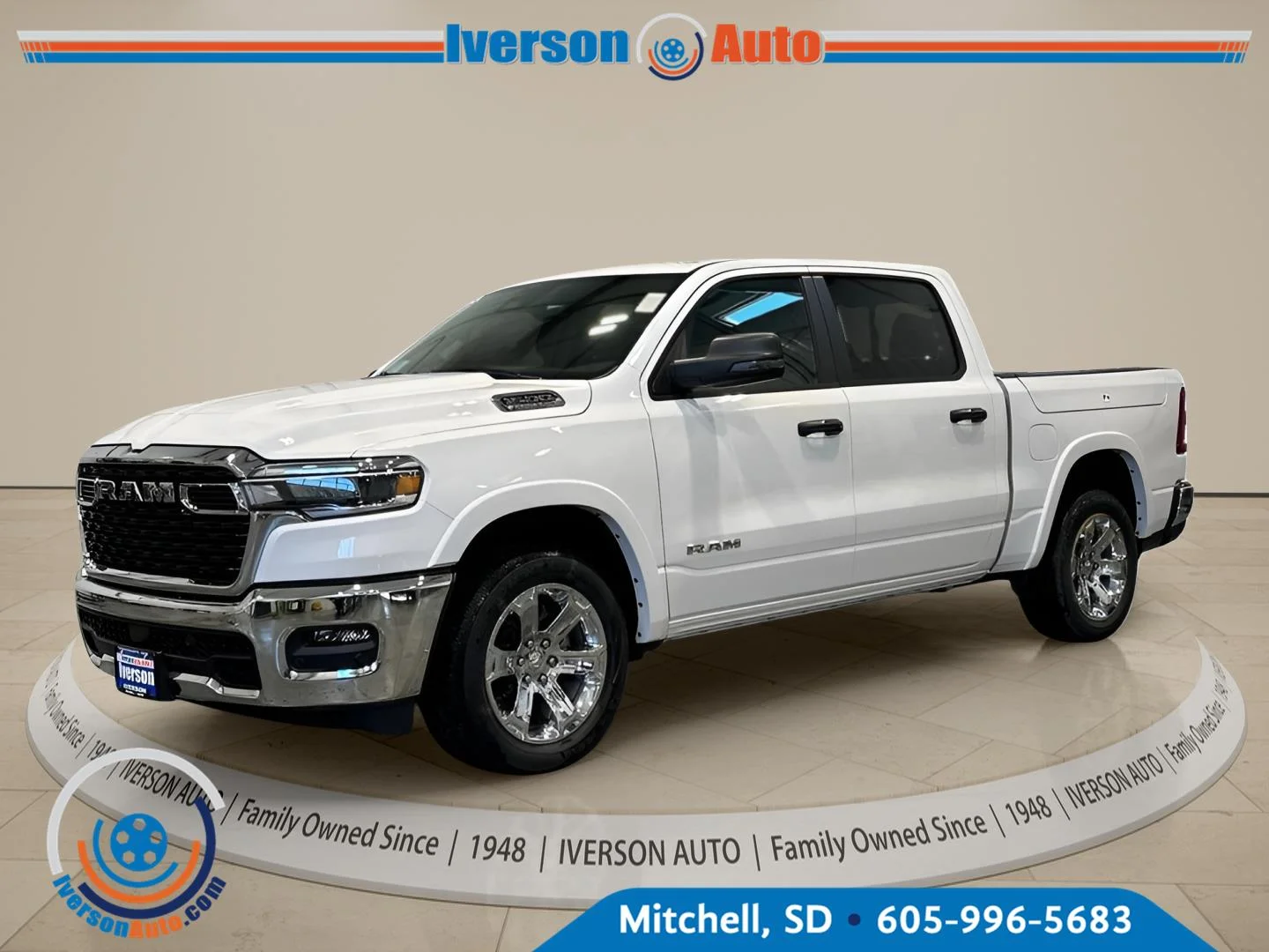New 2026 Bright White Clear-Coat Exterior Paint RAM Big Horn image 3