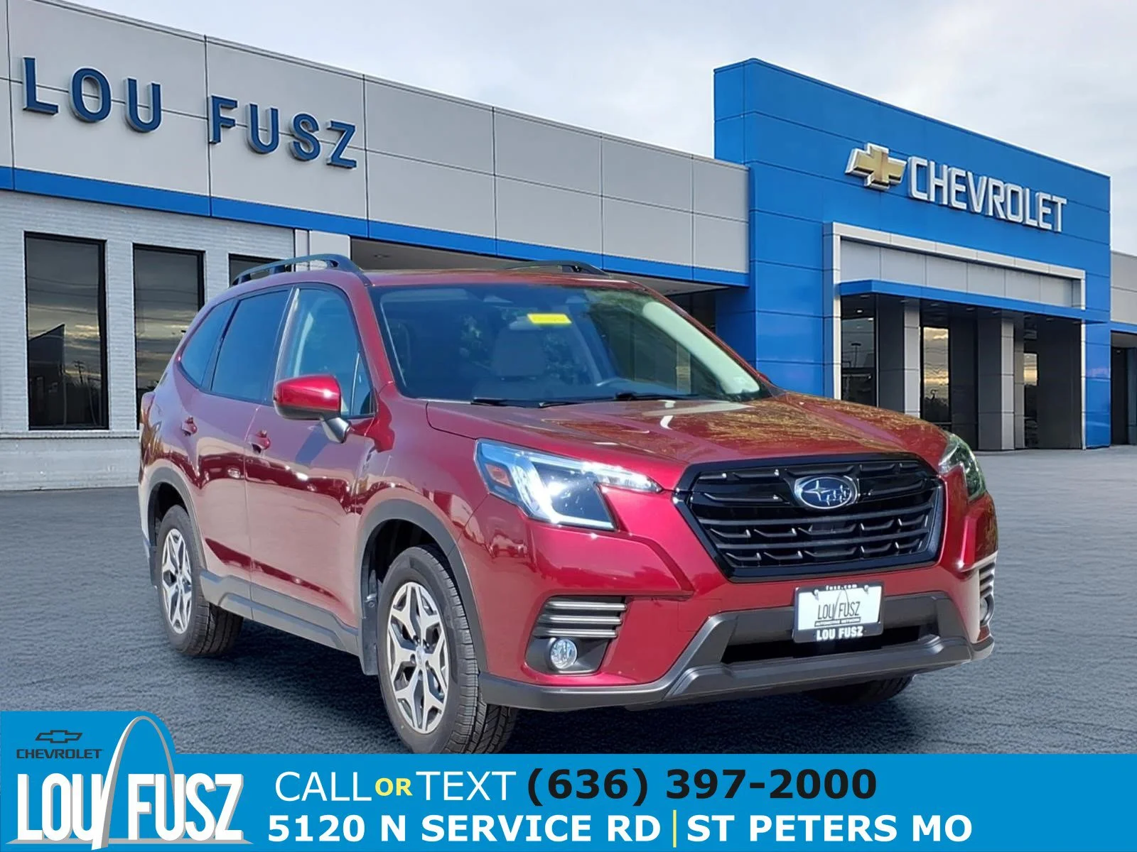 Used 2022 Crimson Red Pearl Subaru Premium image 1