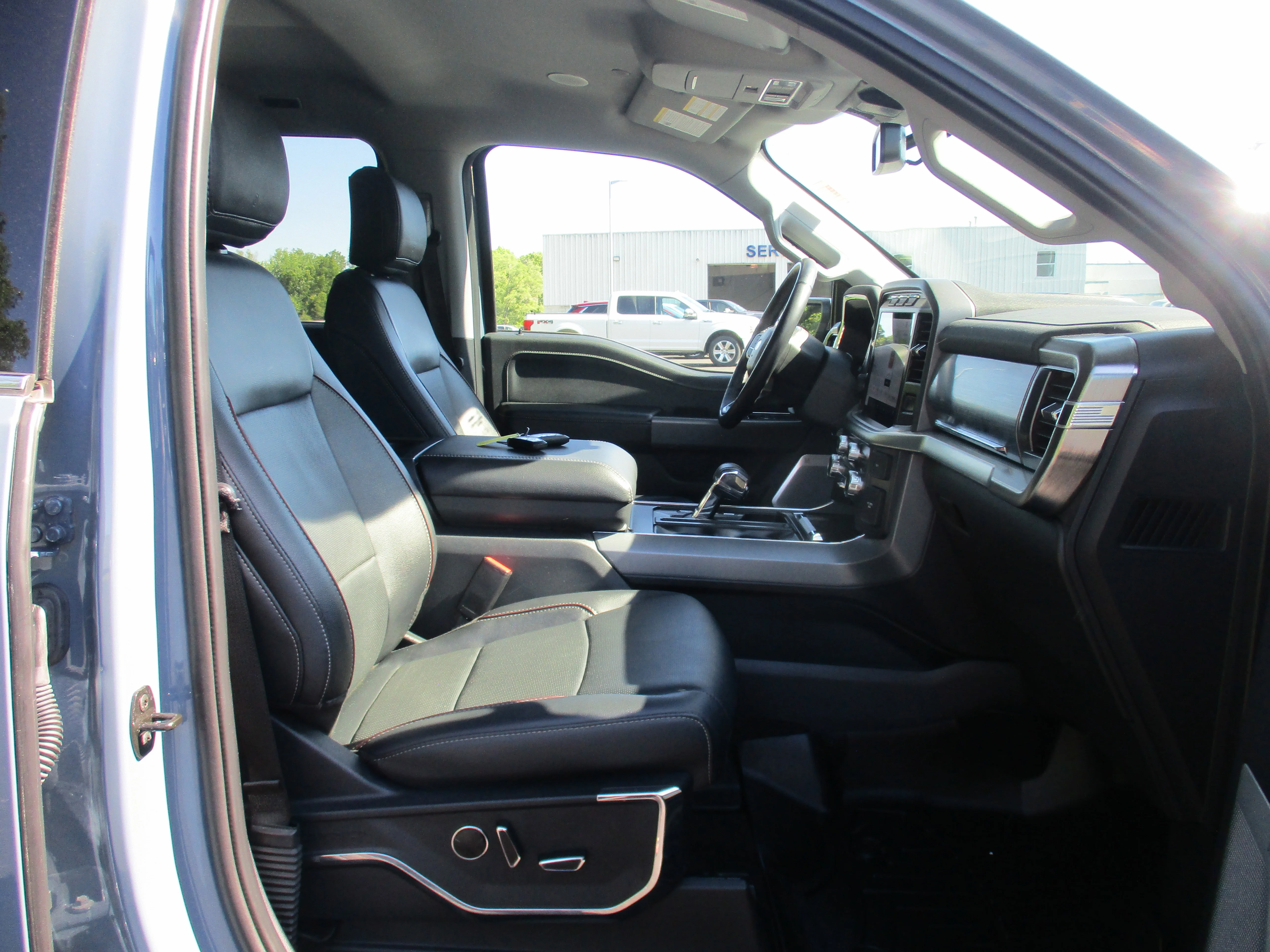 Used 2023 Azure Gray Metallic Tri-Coat Ford LARIAT image 42