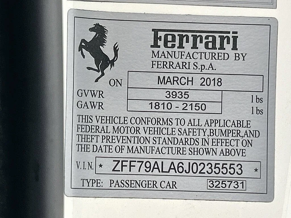 Used 2018 Bianco Avus Ferrari  image 30