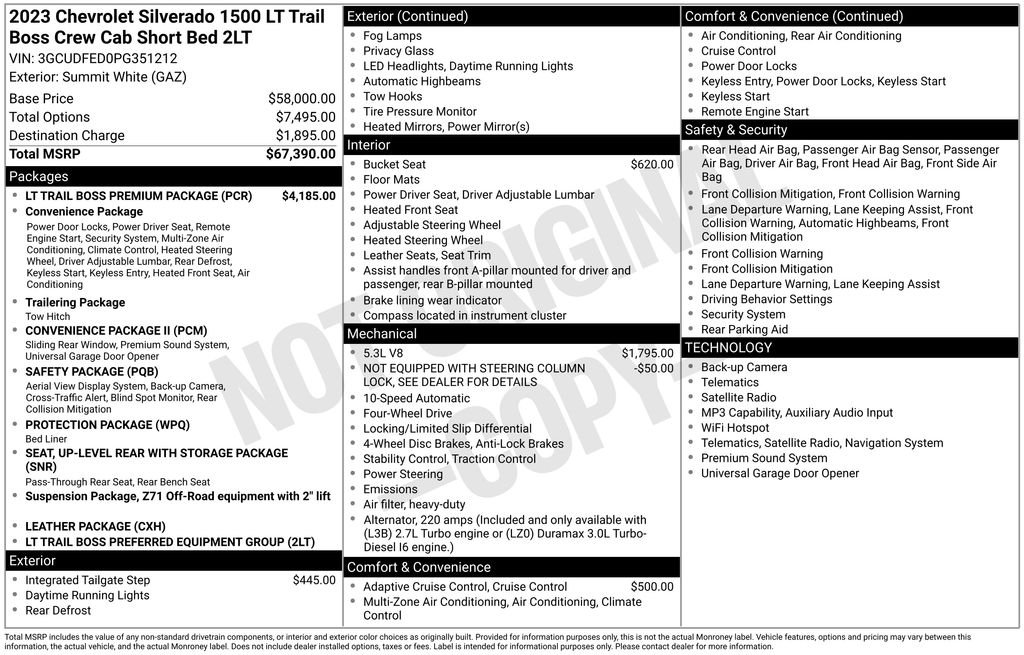 Used 2023 White Chevrolet LT Trail Boss image 11