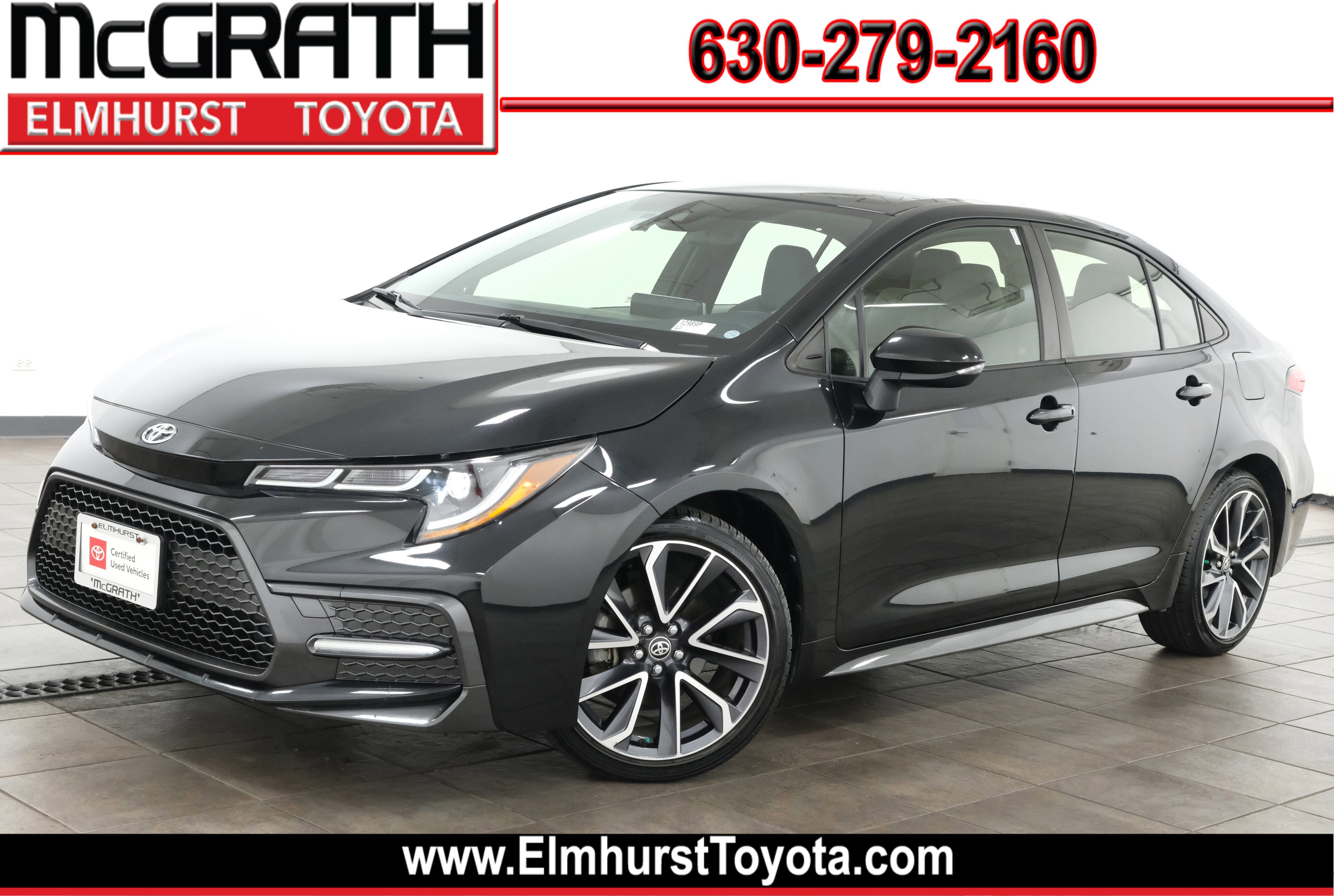 Certified Used 2020 Black Sand Pearl Toyota SE image 1