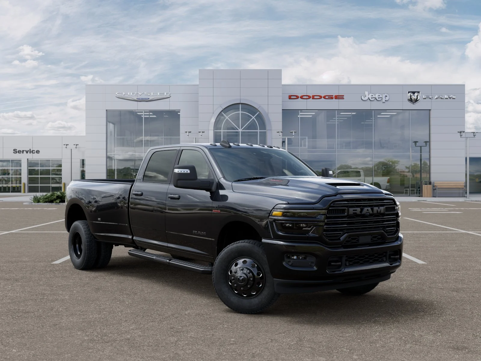 New 2026 Diamond Black Crystal Pearl-Coat Exterior Paint RAM Laramie image 38