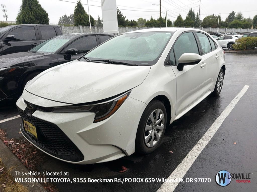 Used 2020 White Toyota LE image 1