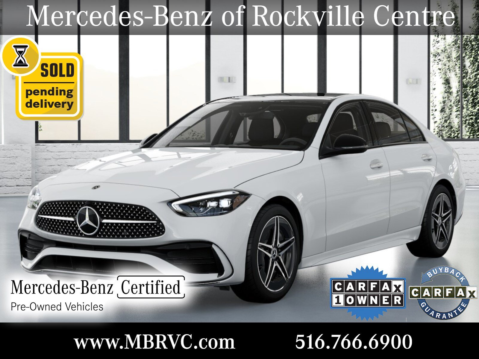 Certified Used 2023 Polar White Mercedes-Benz C 300 image 1