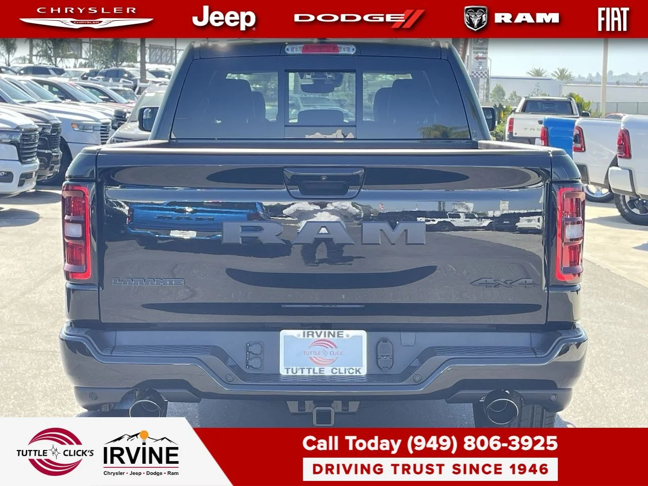 New 2027 Diamond Black Crystal Pearl-Coat Exterior Paint RAM Laramie image 11