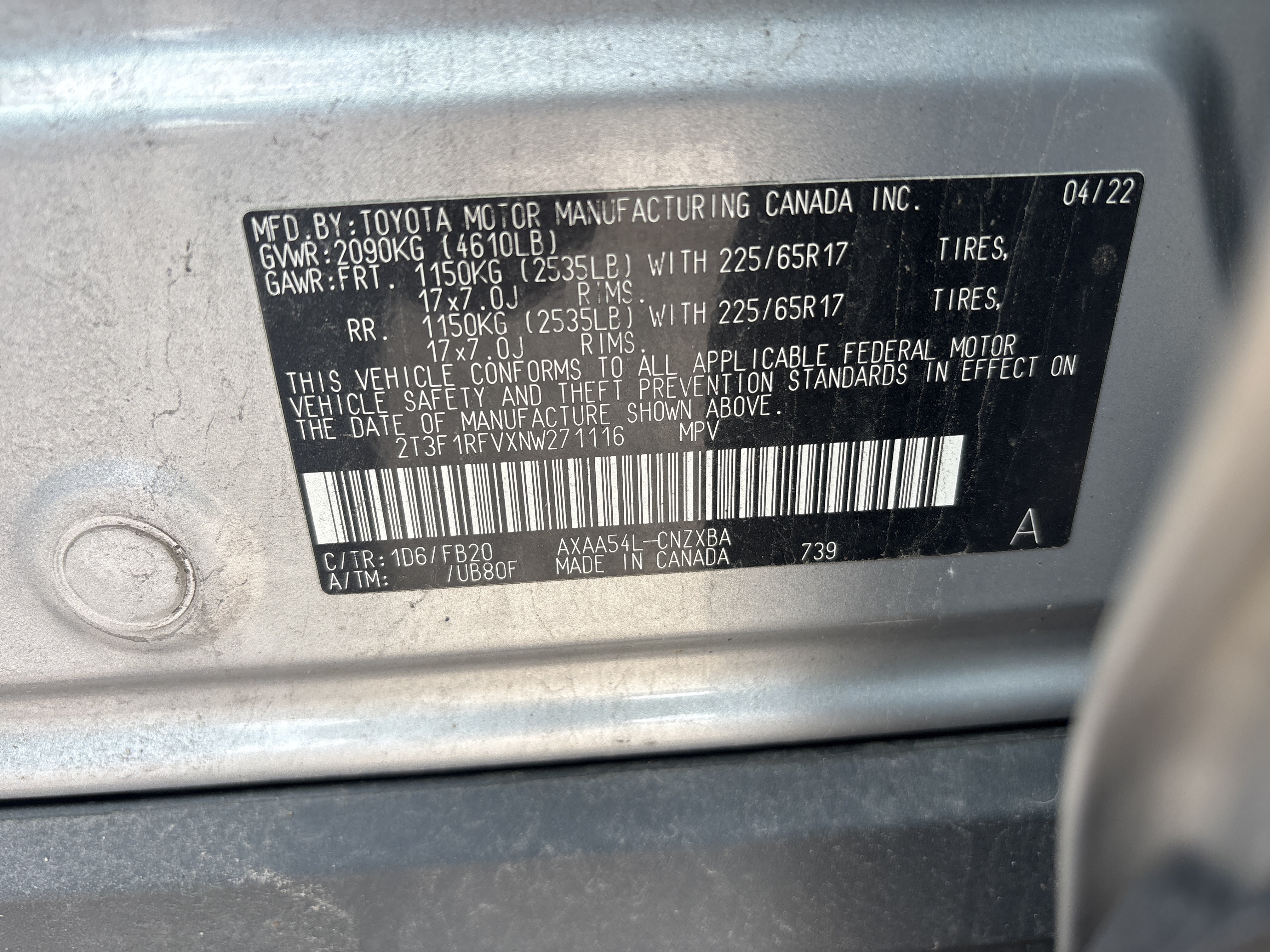 Used 2022 Silver Sky Metallic Toyota LE image 5