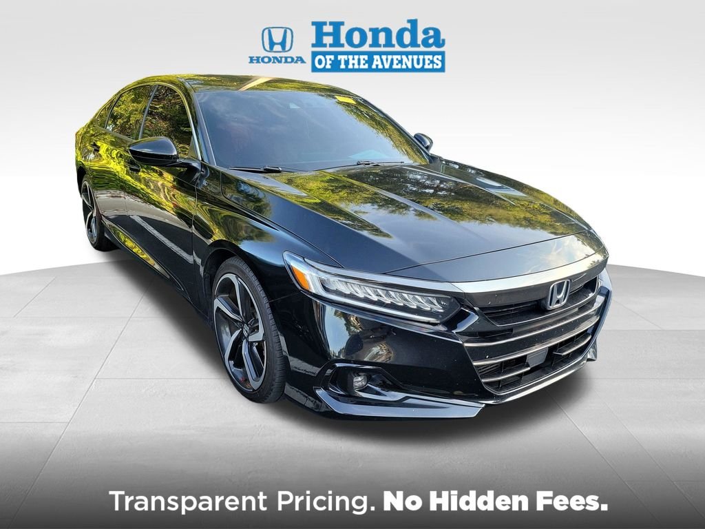 Certified Used 2022 Crystal Black Pearl Honda 1.5T SPORT image 1