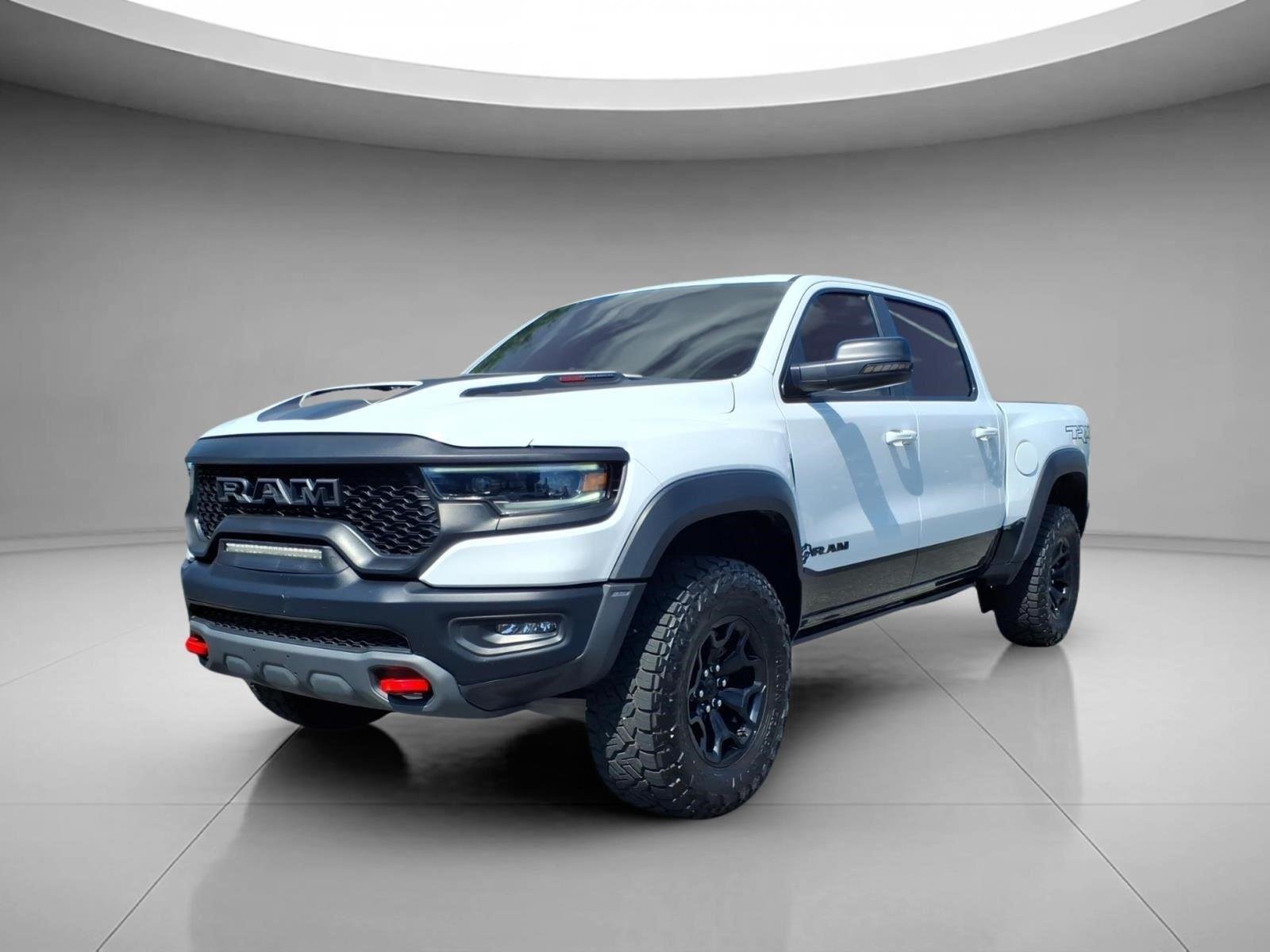 Used 2021 Bright White Clearcoat Ram TRX image 1