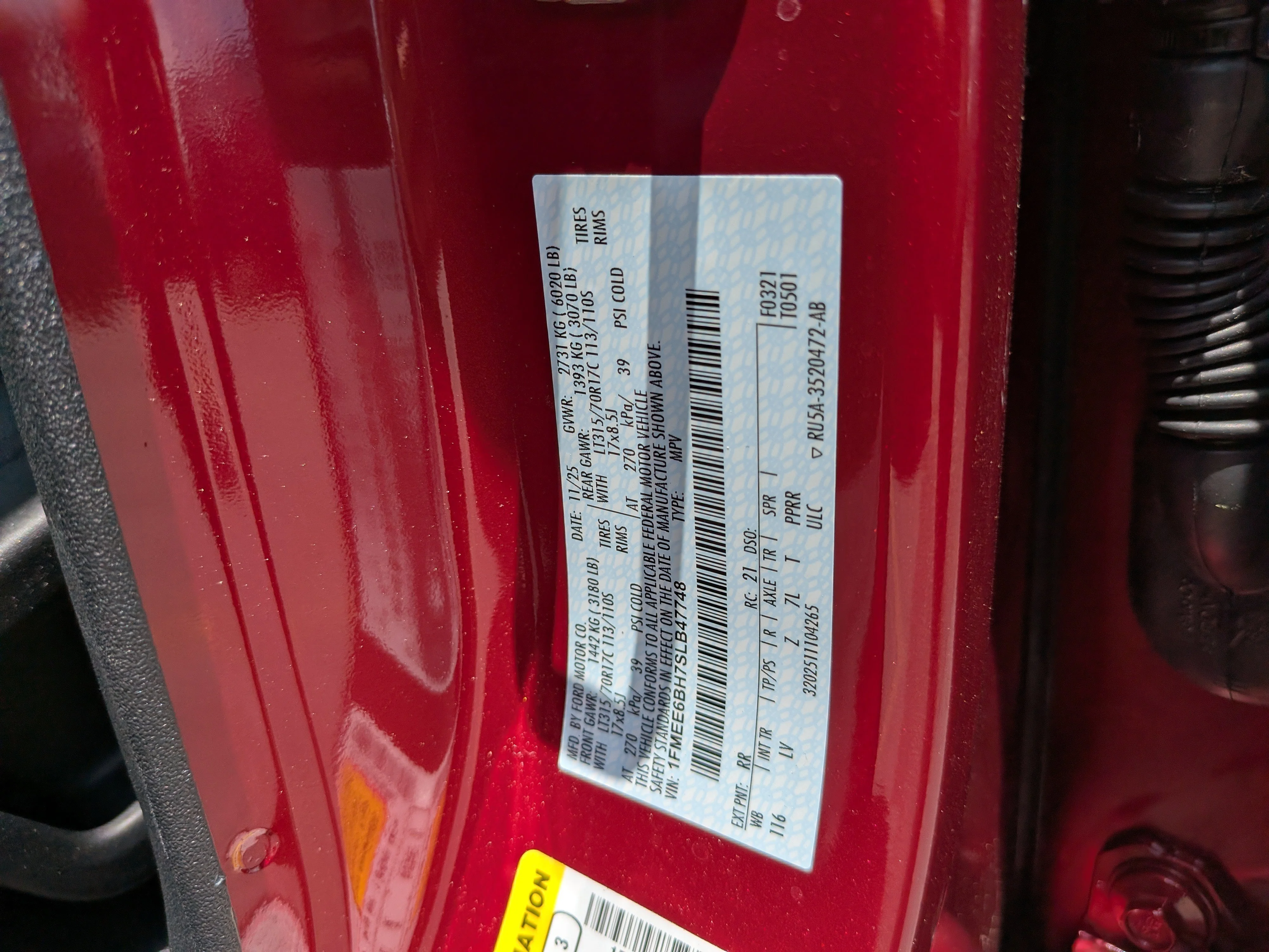 New 2025 Ruby Red Metallic Tinted Clearcoat Ford  image 30