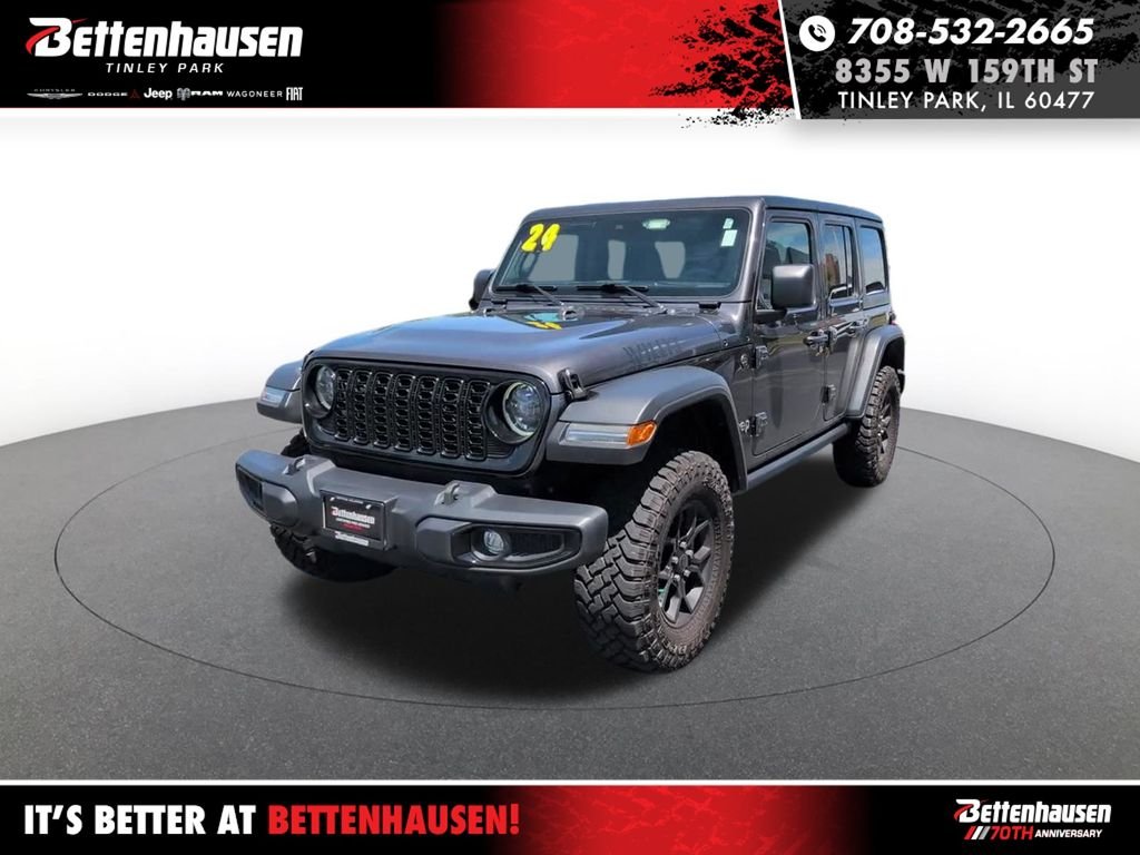 Certified Used 2024 Crystal Metallic Jeep Willys image 1