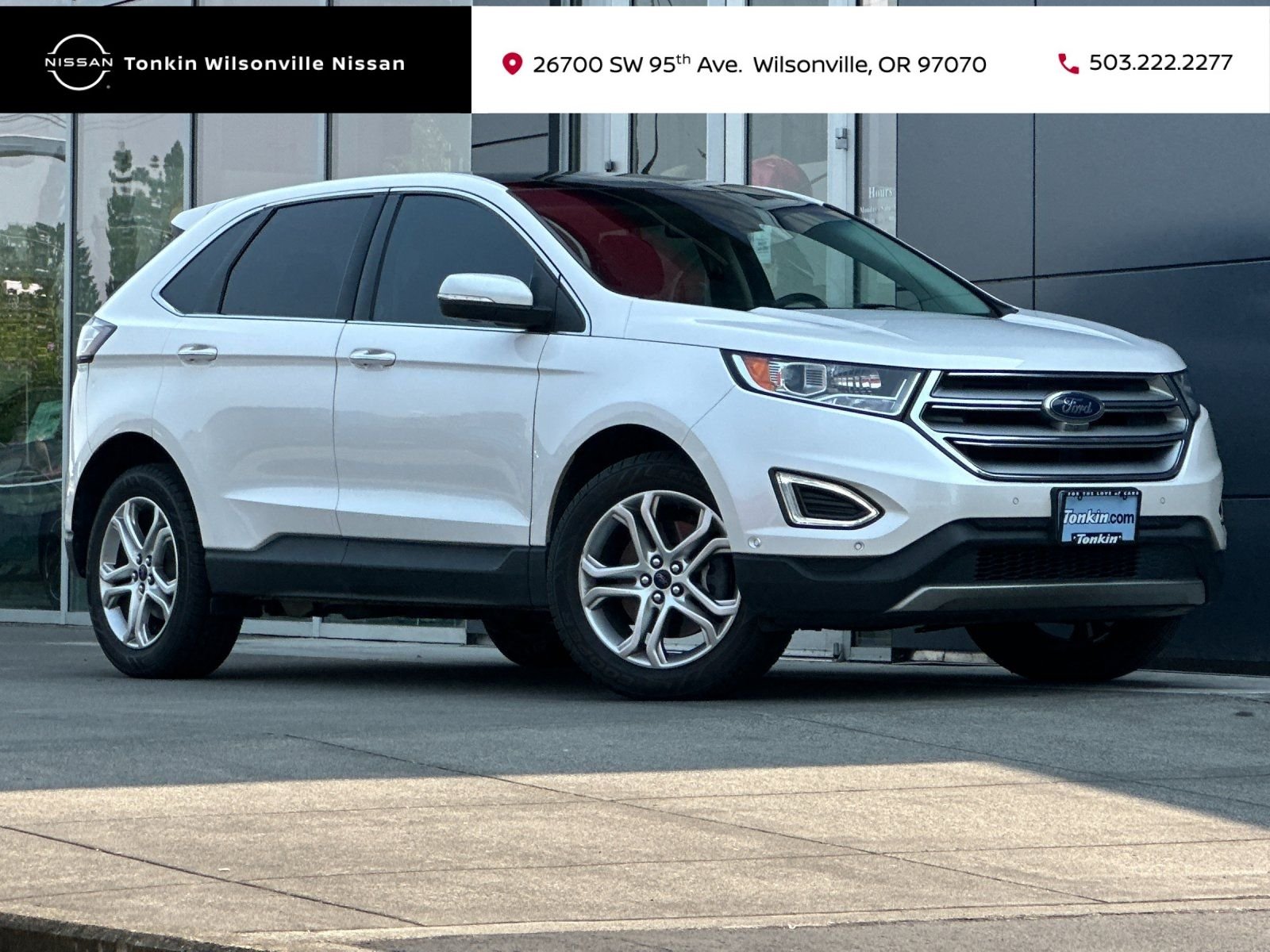Used 2016 White Platinum Clearcoat Metallic Ford Titanium image 1
