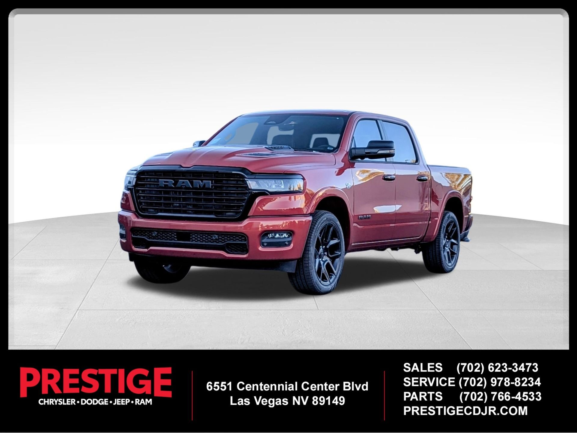 New 2026 Molten Red Pearl-Coat Exterior Paint RAM Laramie image 1