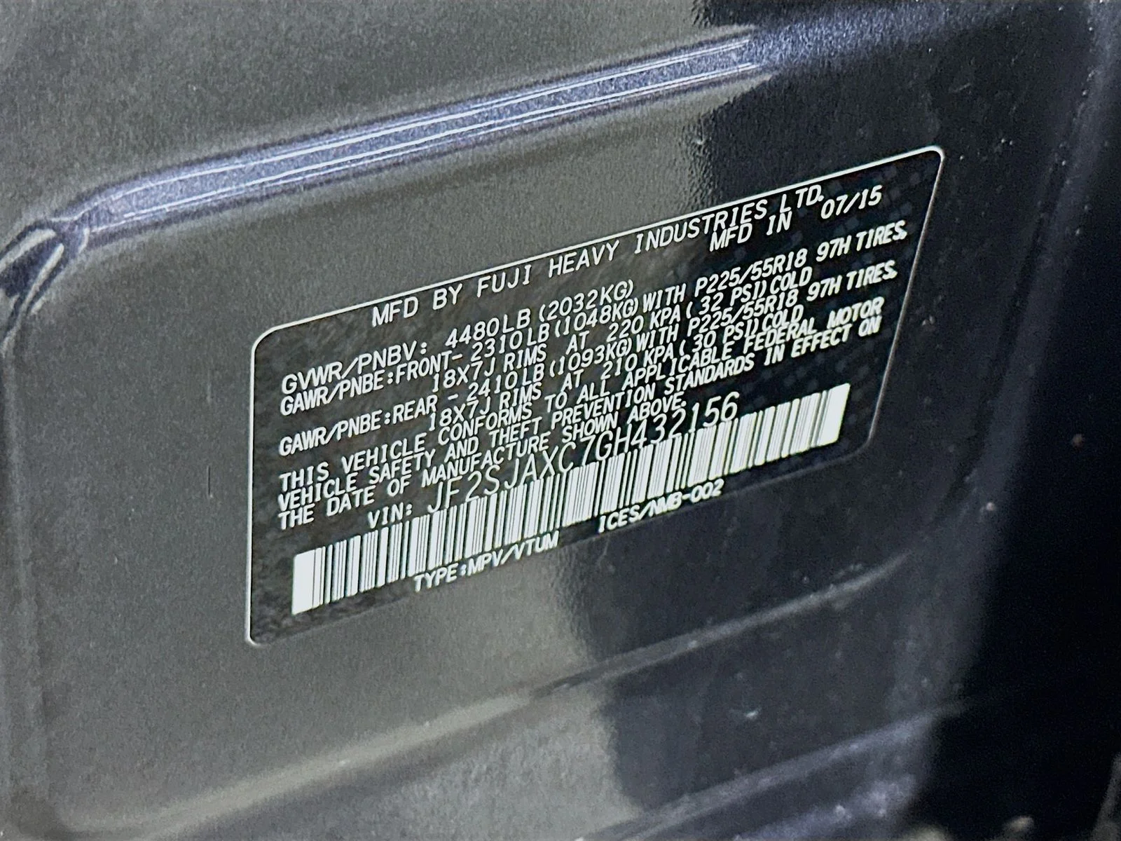 Used 2016 Dark Gray Metallic Subaru 2.5i Touring image 36