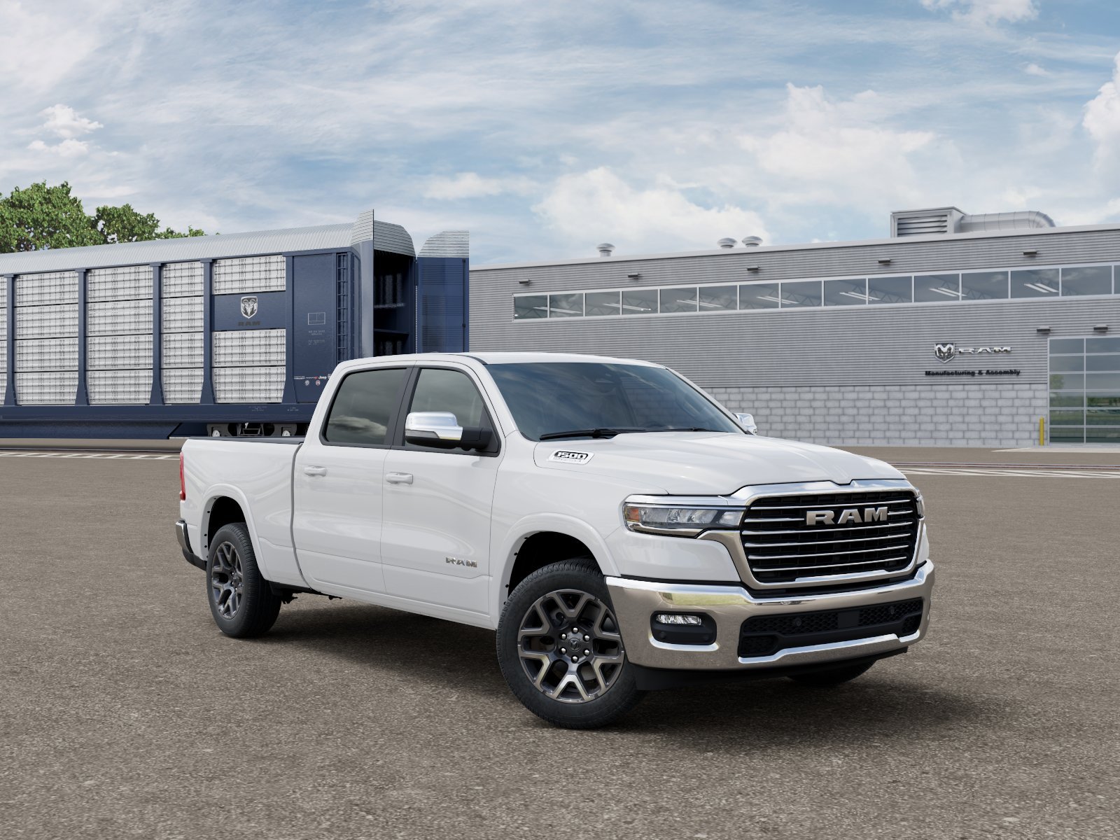 New 2027 Bright White Clear-Coat Exterior Paint RAM LARAMIE image 3