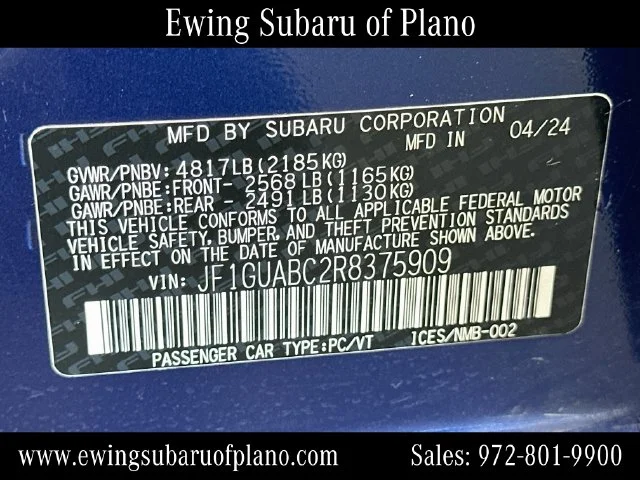 Used 2024 Blue Subaru Base image 30