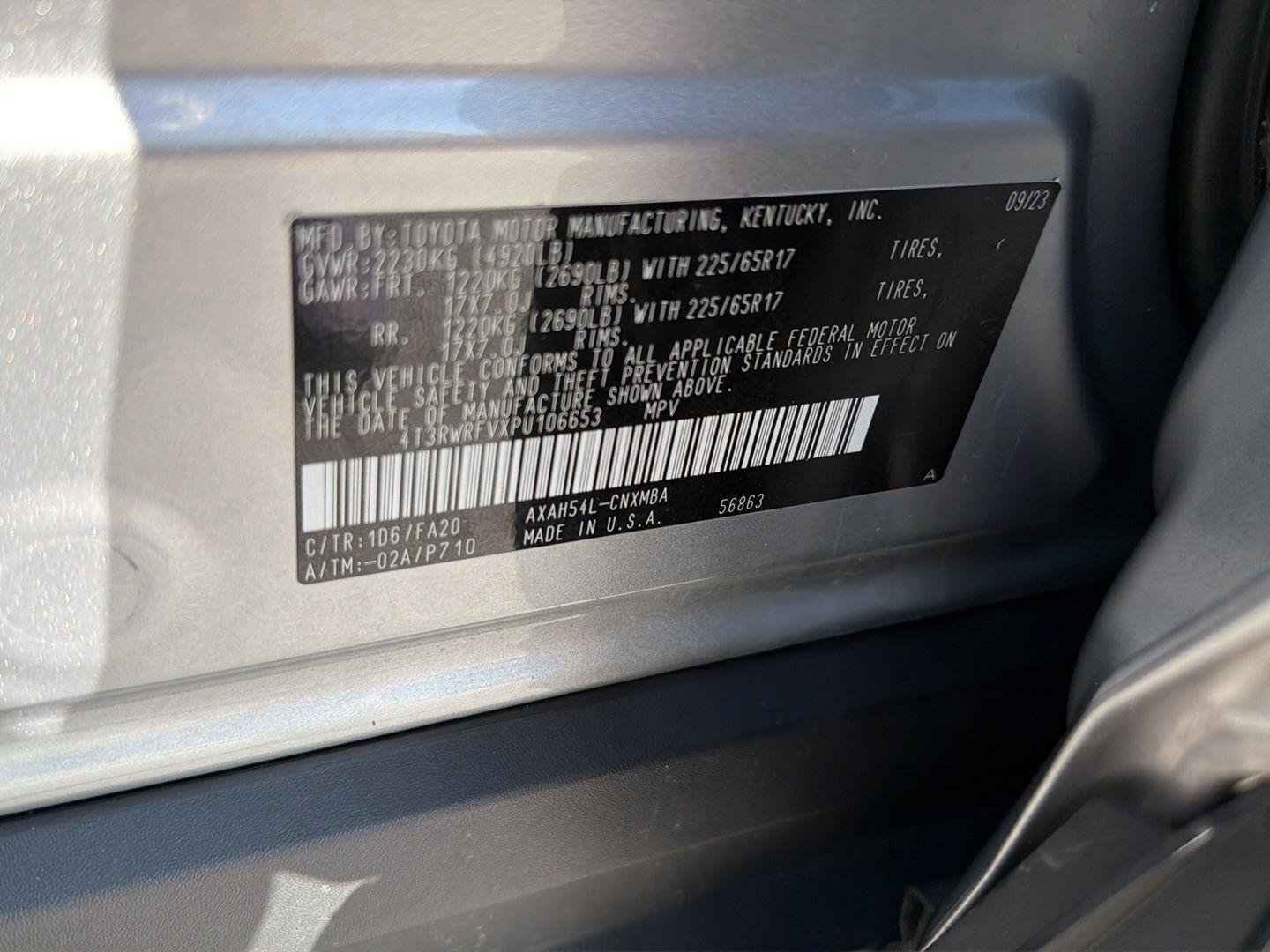 Used 2023 Silver Sky Metallic Toyota Hybrid XLE image 42