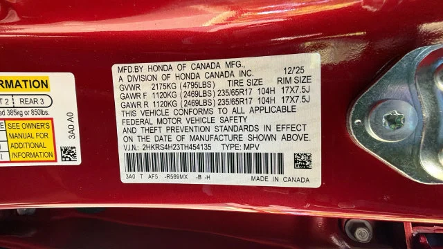New 2026 Radiant Red Metallic Honda AWD LX image 32