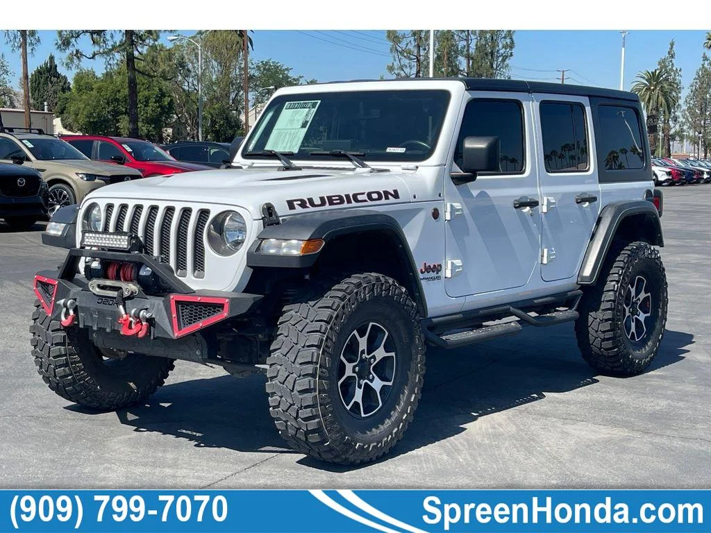 Used 2022 Bright White Clearcoat Jeep Unlimited Rubicon image 1