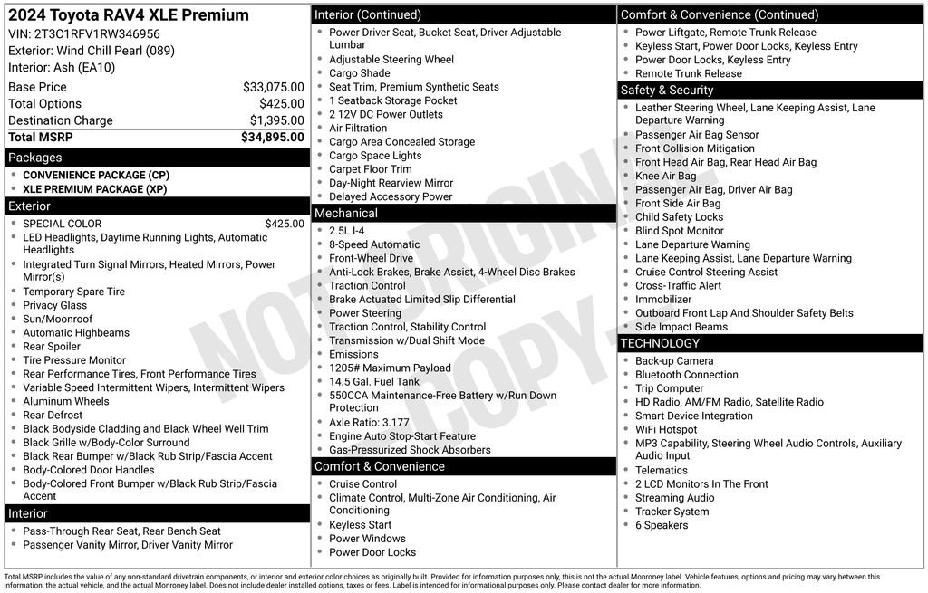 Used 2024 White Toyota XLE Premium image 2