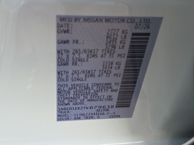 New 2026 Glacier White Nissan Crew Cab SV image 6