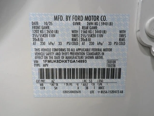 New 2026 Star White Metallic Tri-Coat Ford Active image 23
