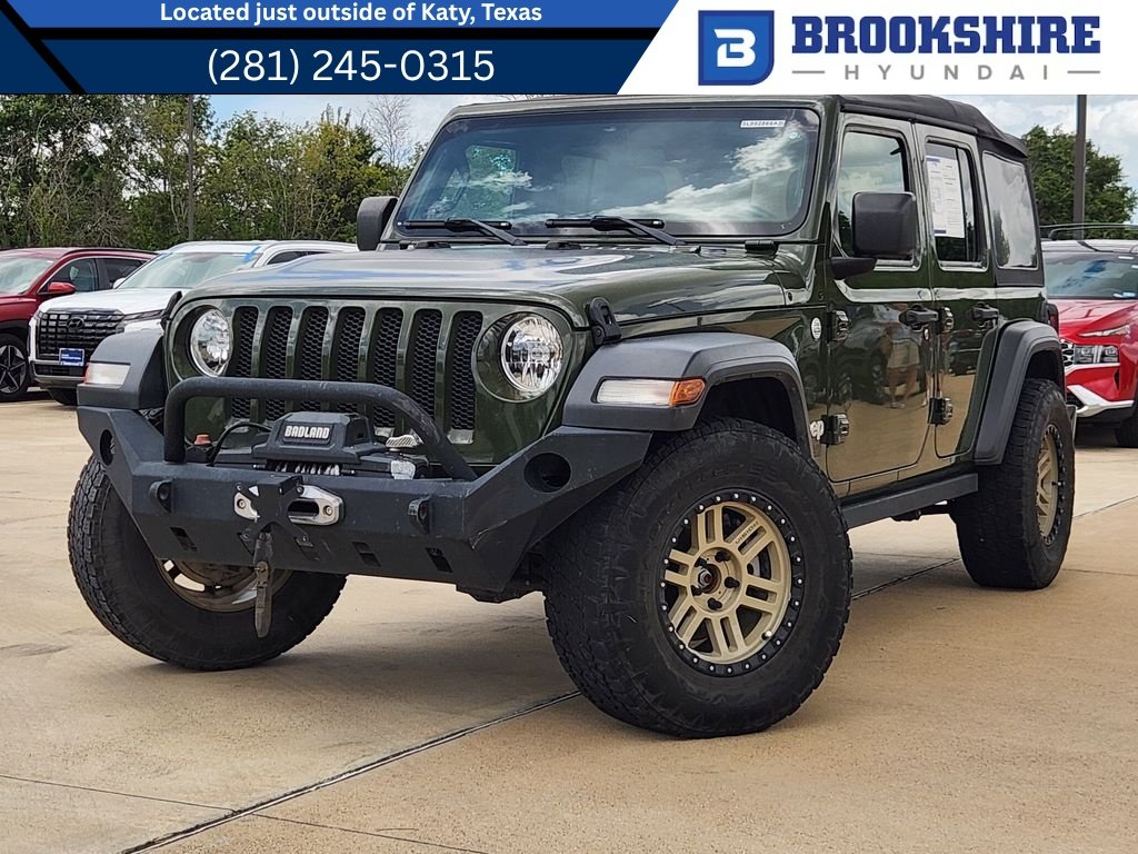Used 2020 Sarge Green Clearcoat Jeep Sport image 1