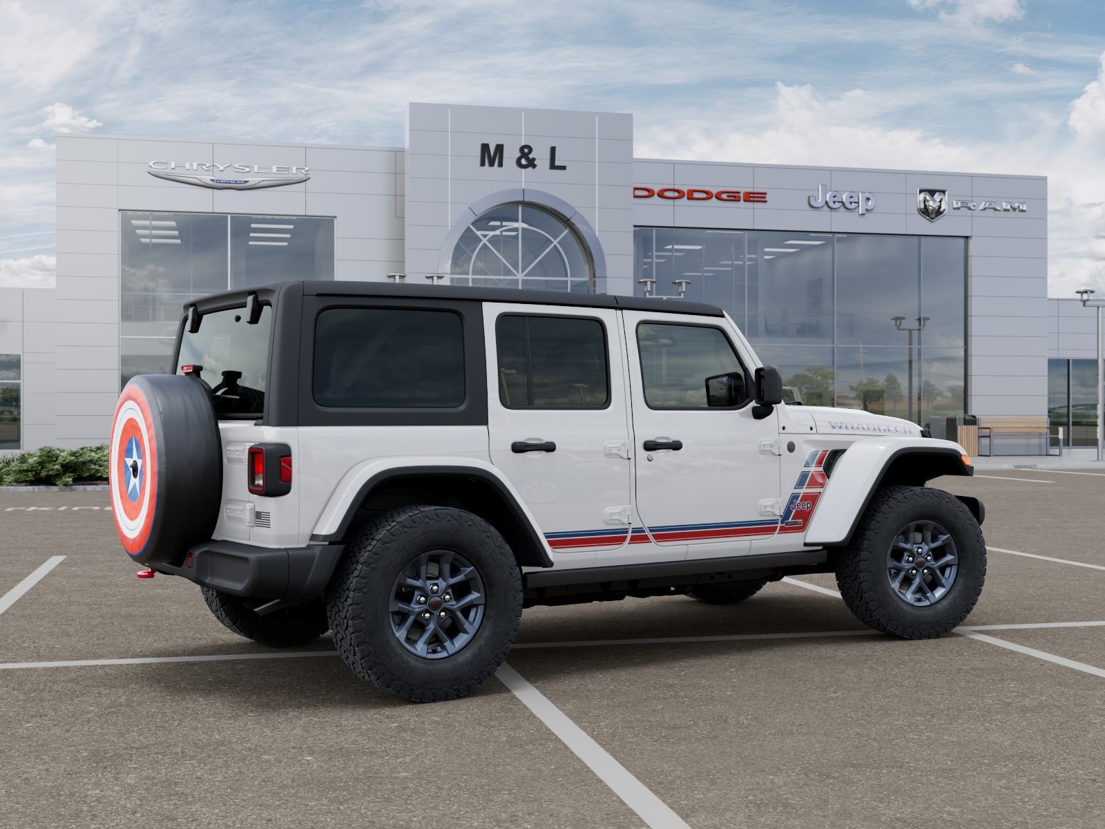 New 2026 Bright White Clear-Coat Exterior Paint Jeep 4-Door Willys 