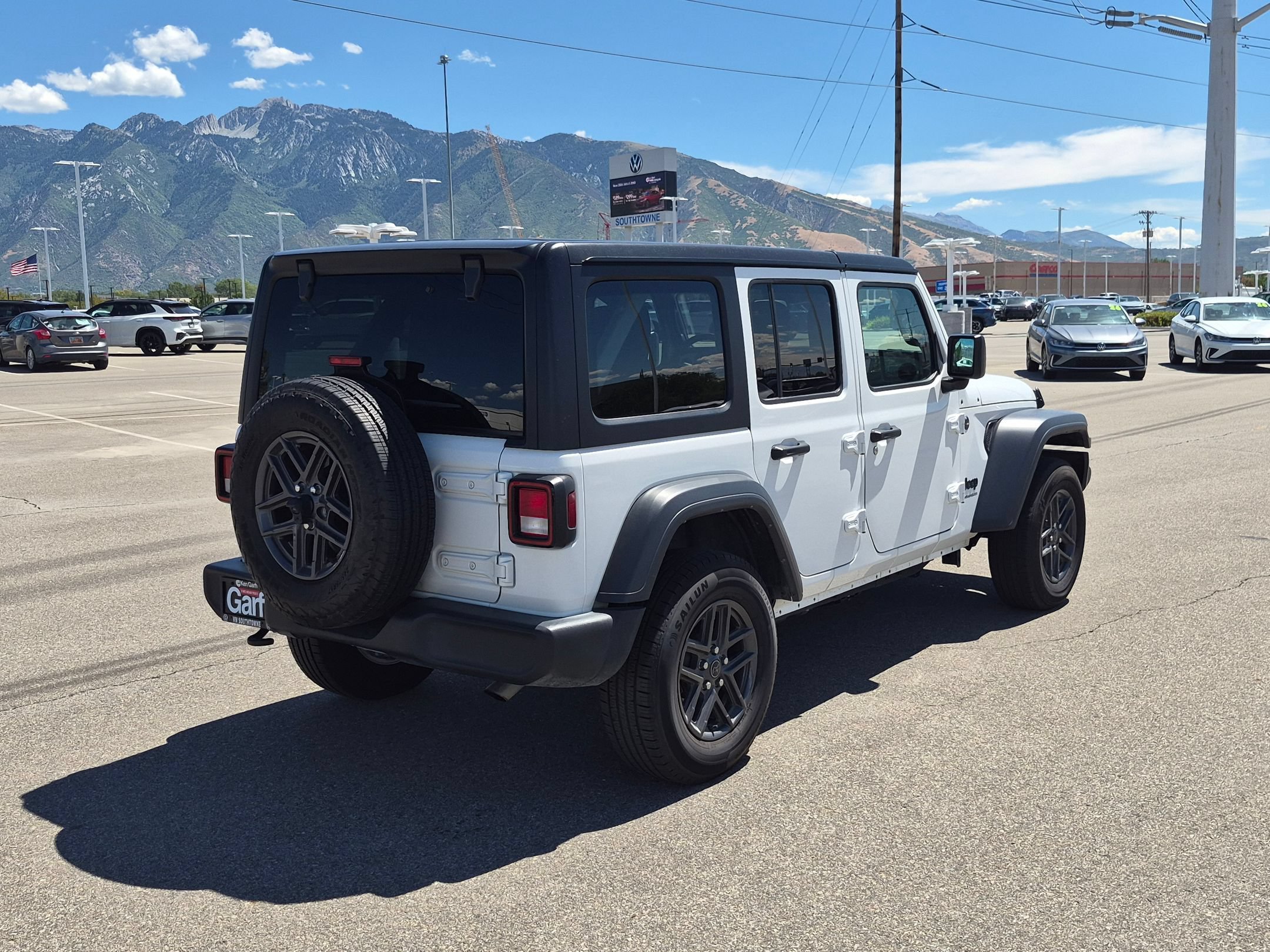 Used 2024 Bright White Clearcoat Jeep Sport S image 3