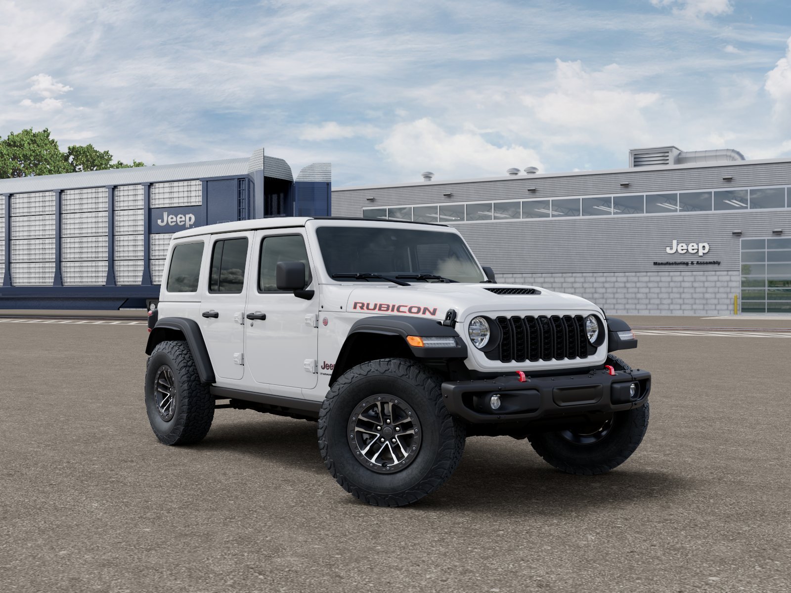 New 2026 Bright White Clear-Coat Exterior Paint Jeep Rubicon image 3