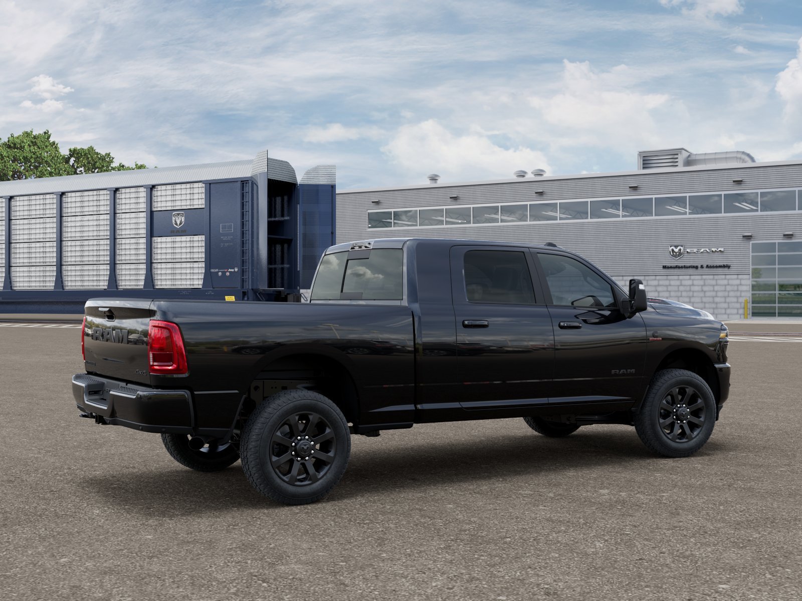 New 2027 Diamond Black Crystal Pearl-Coat Exterior Paint RAM LARAMIE image 2