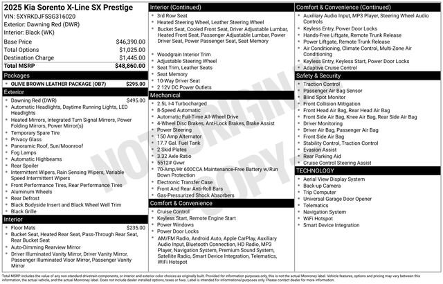 Used 2025 Red Kia X-Line SX Prestige image 46