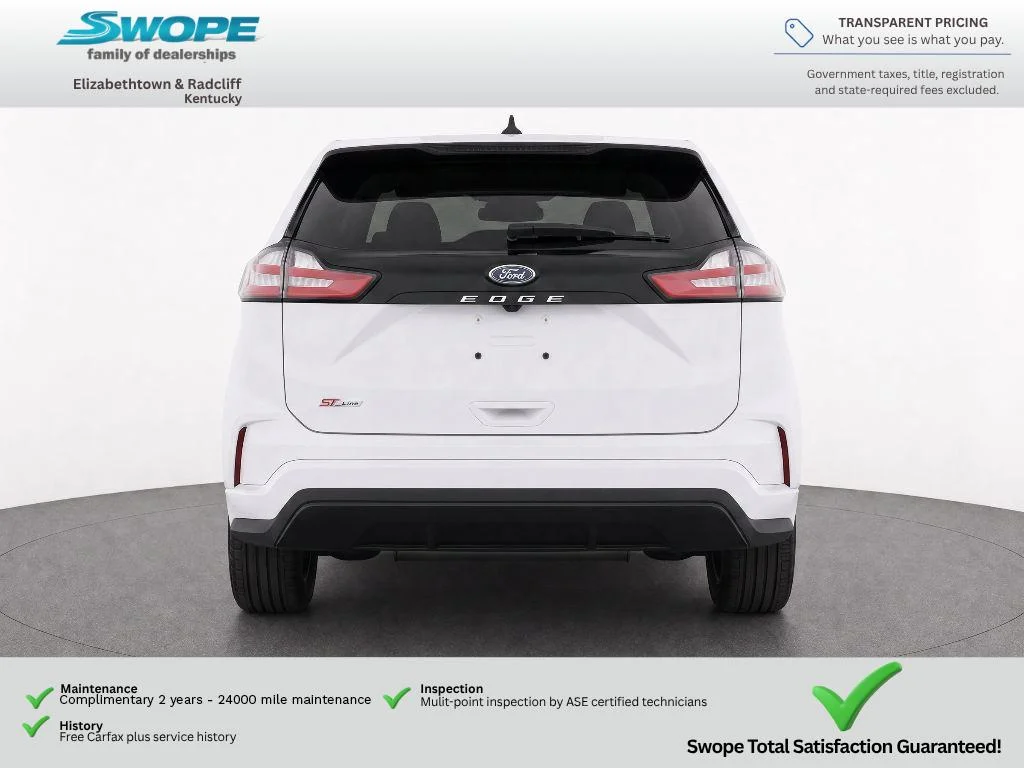 Used 2024 Star White Metallic Tri-Coat Ford ST-Line image 7