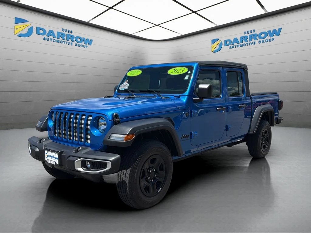 Certified Used 2023 Blue Jeep Sport image 1