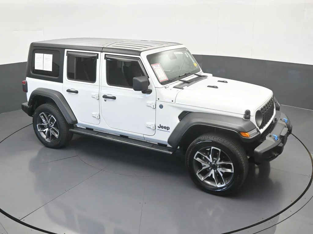 Used 2024 Bright White Clearcoat Jeep Sport S 4xe image 49