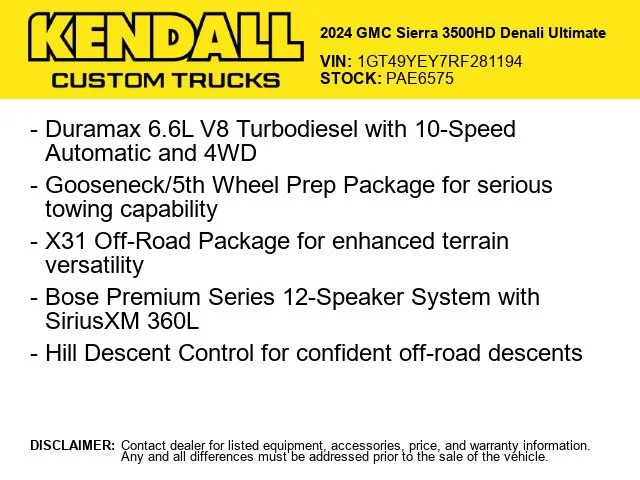 Used 2024 Black GMC Denali Ultimate image 2