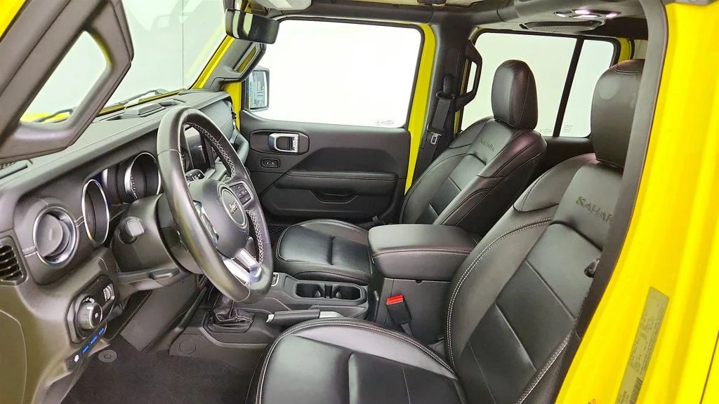 Used 2023 High Velocity Clearcoat Jeep Sahara 4x4 w/ Cold Weather Group & Body-Color Hard Top image 21