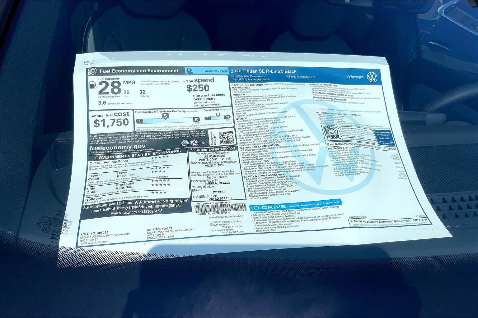 New 2026 Monterey Blue Pearl Volkswagen SE R-Line Black image 21