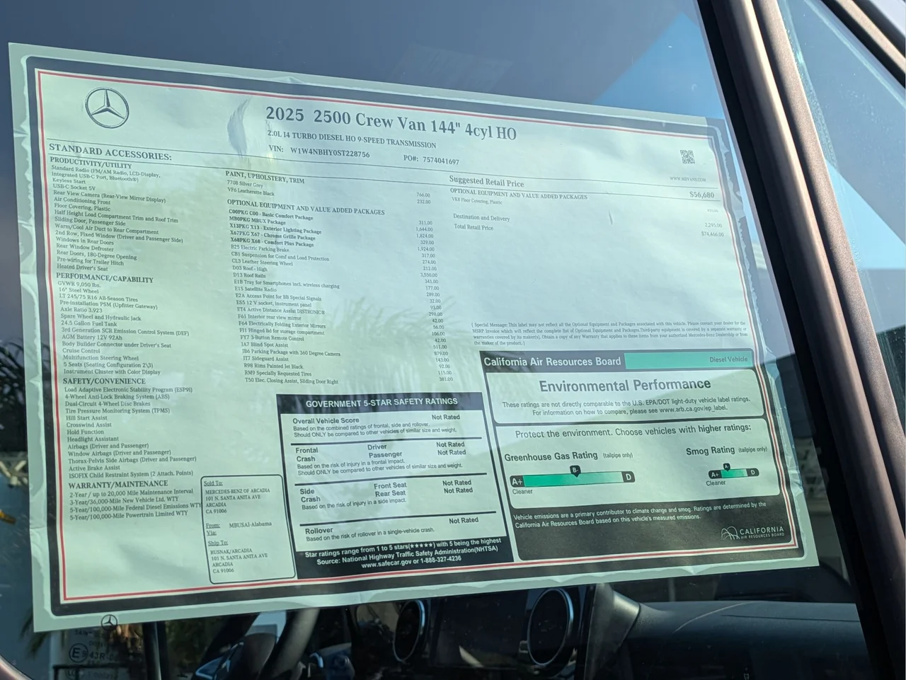 2025 Mercedes-Benz Sprinter Crew Van Base - Photo 12