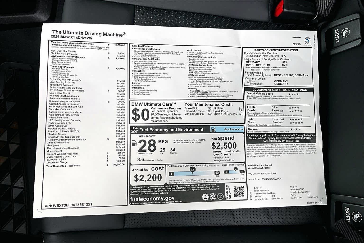 New 2026 Night Dusk Blue Metallic BMW xDrive28i image 17