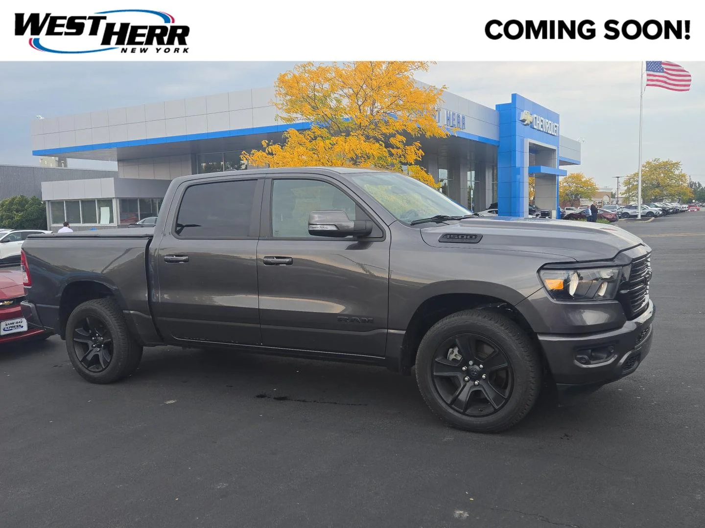 Used 2020 Granite Crystal Metallic Clearcoat Ram Big Horn image 1