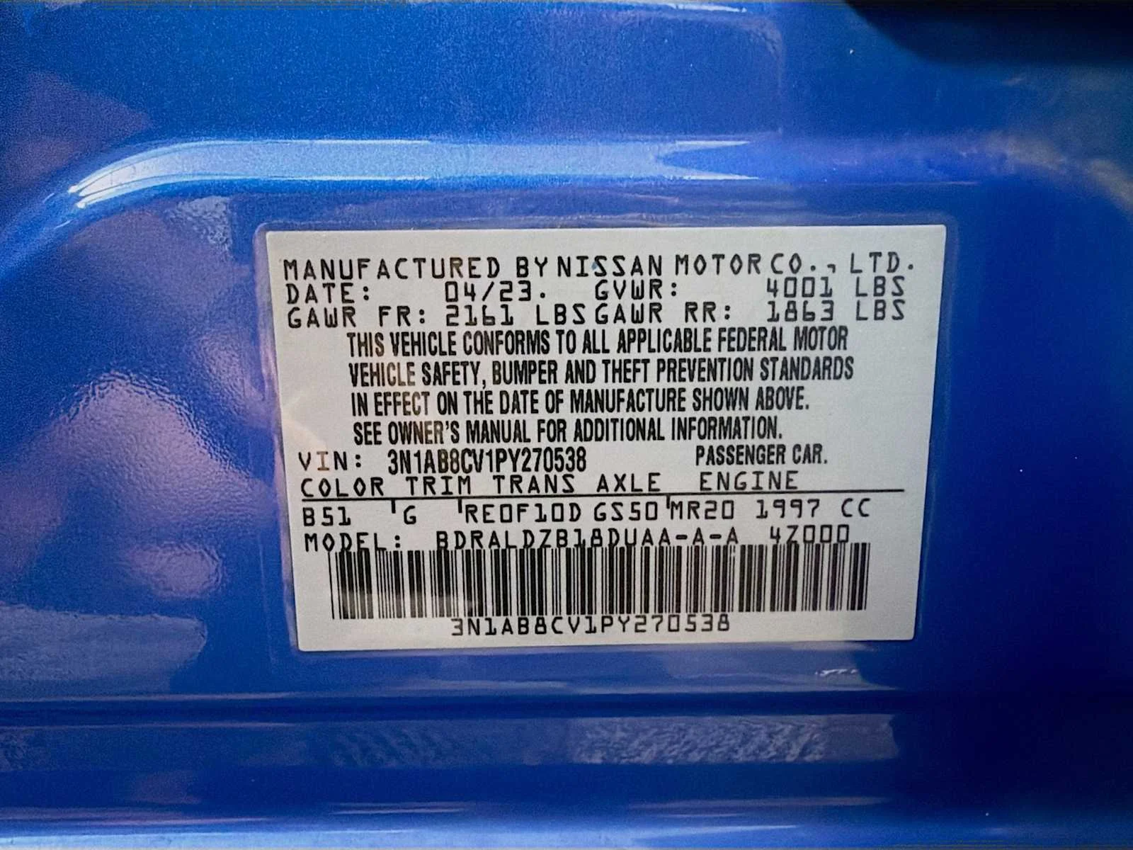 Certified Used 2023 Electric Blue Metallic Nissan SV image 28