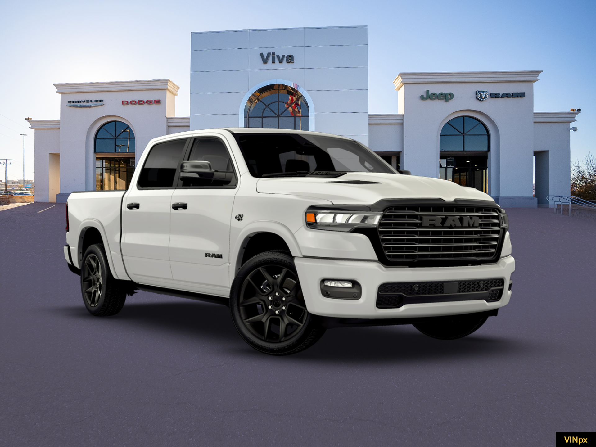 New 2026 Bright White Clear-Coat Exterior Paint RAM Laramie image 23