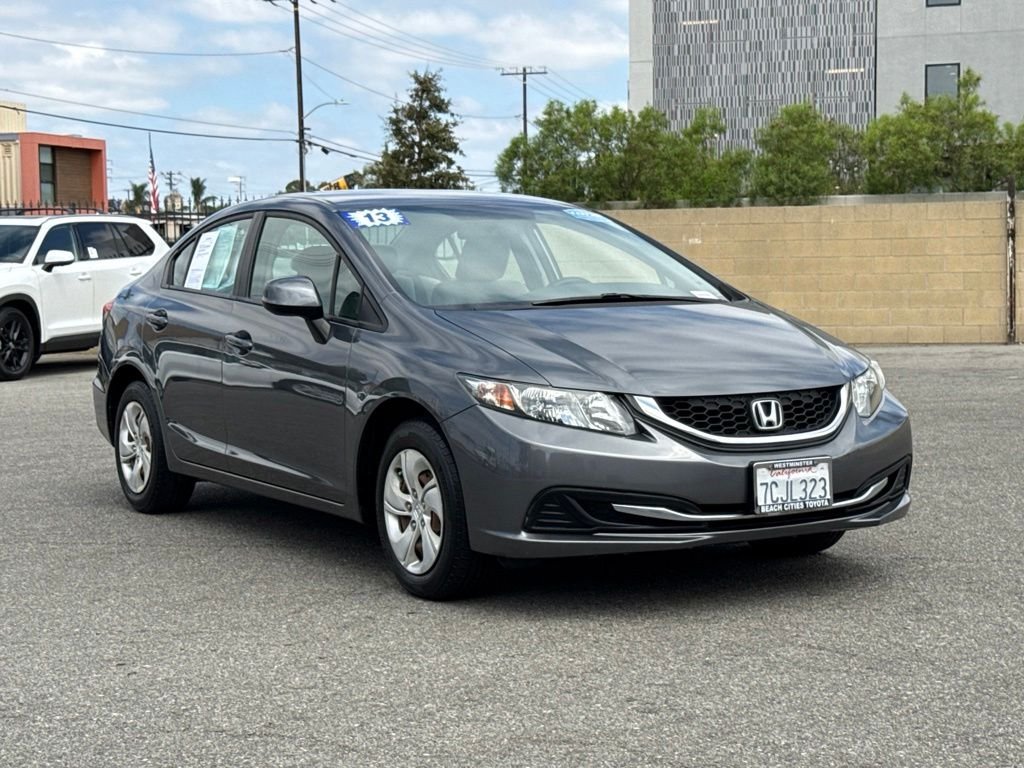 Used 2013 Honda Civic LX with VIN 19XFB2F55DE272656 for sale in Westminster, CA
