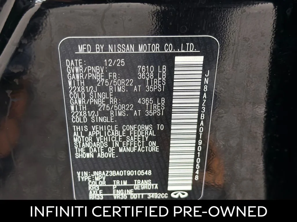 Certified Used 2026 Black Obsidian INFINITI LUXE image 29