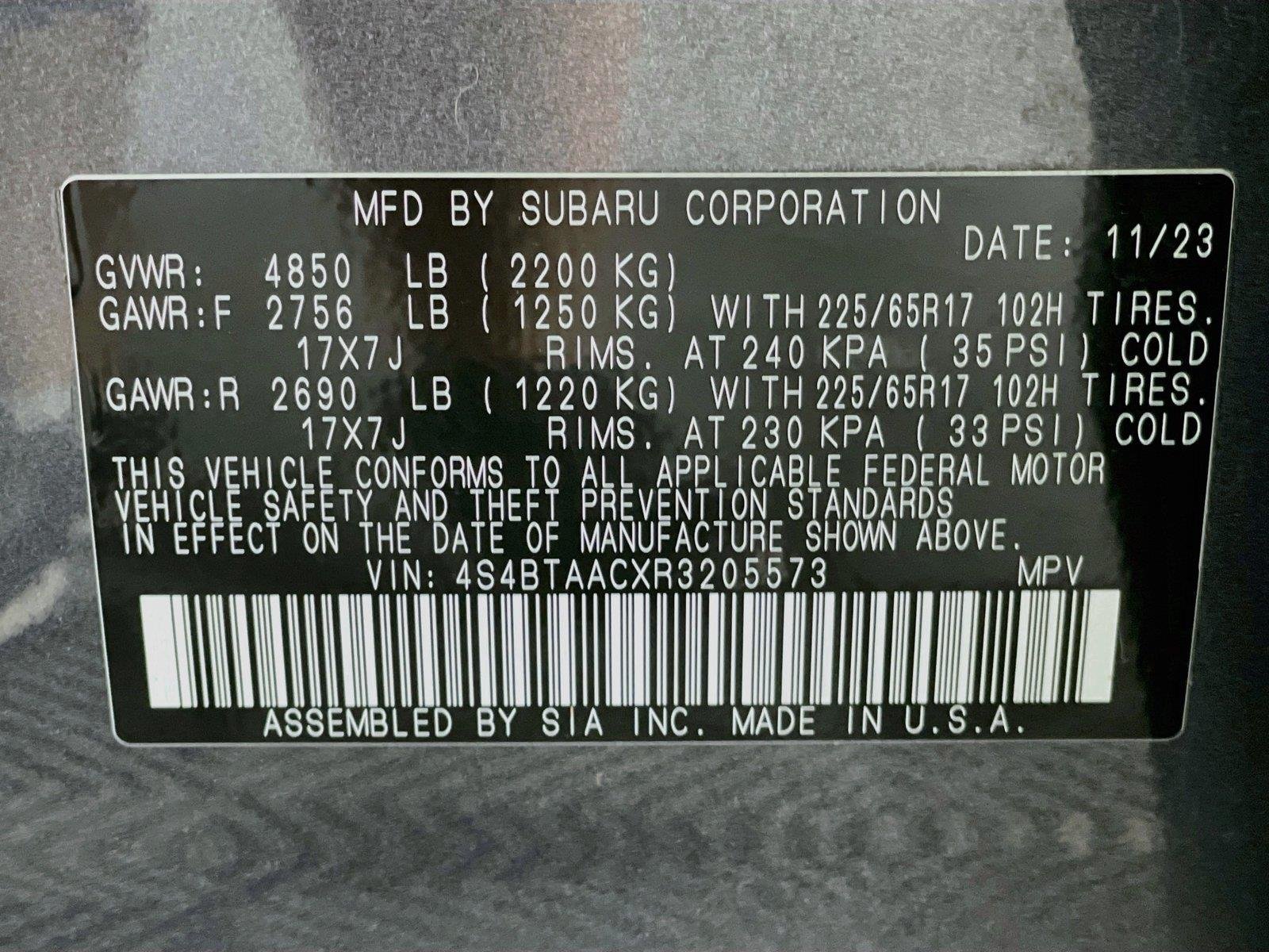 Used 2024 Magnetite Gray Metallic Subaru Base image 32