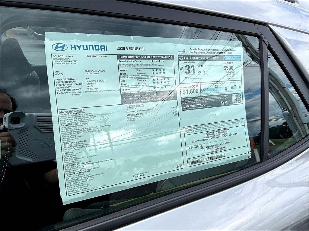 New 2026 Silver Hyundai SEL image 25